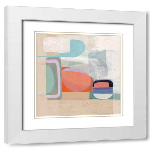 Multiform IV White Modern Wood Framed Art Print with Double Matting by Borges, Victoria