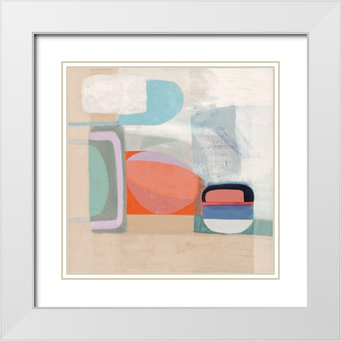 Multiform IV White Modern Wood Framed Art Print with Double Matting by Borges, Victoria