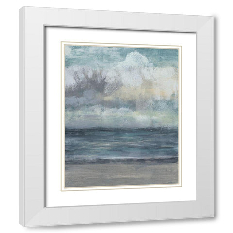 Beach Rise II White Modern Wood Framed Art Print with Double Matting by Goldberger, Jennifer