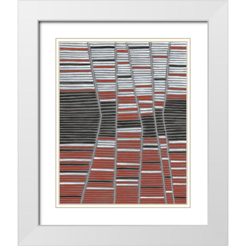 Recursion II White Modern Wood Framed Art Print with Double Matting by Lam, Vanna