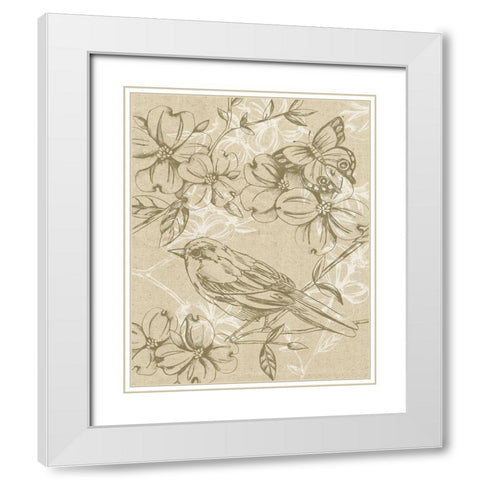 Springs Song II White Modern Wood Framed Art Print with Double Matting by Zarris, Chariklia