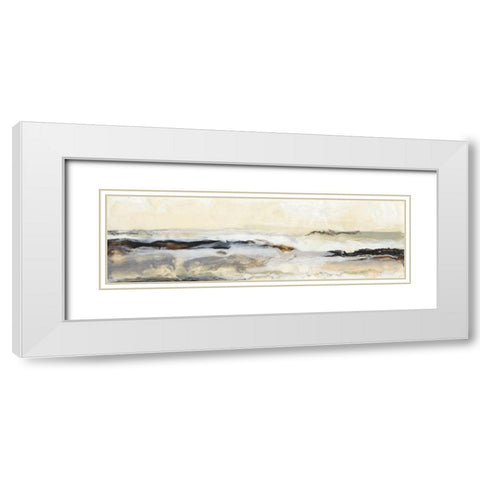 Joyful Horizon I White Modern Wood Framed Art Print with Double Matting by Bramma, Lila