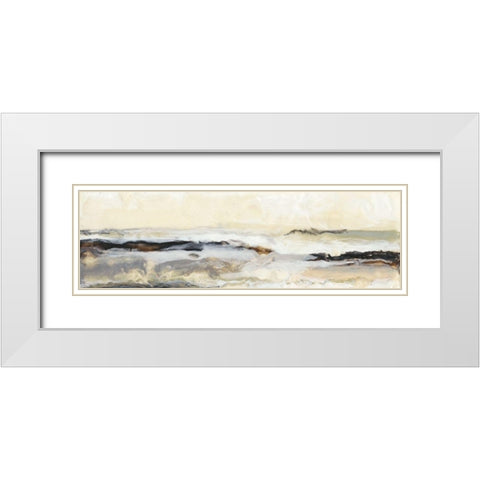 Joyful Horizon I White Modern Wood Framed Art Print with Double Matting by Bramma, Lila