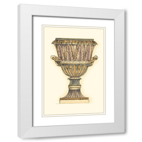 Dusty Urn Sketch II White Modern Wood Framed Art Print with Double Matting by Goldberger, Jennifer
