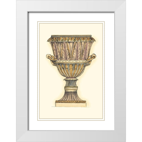Dusty Urn Sketch II White Modern Wood Framed Art Print with Double Matting by Goldberger, Jennifer