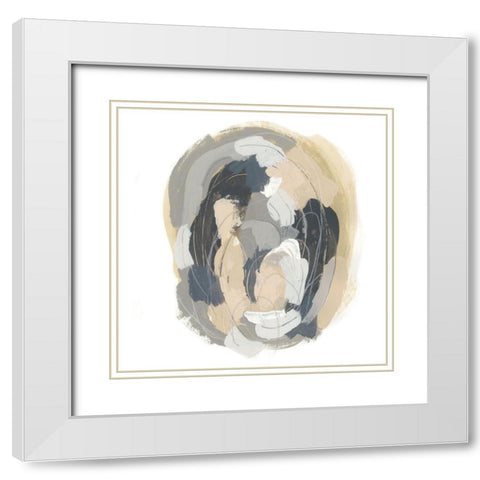 Neutral Vortex II White Modern Wood Framed Art Print with Double Matting by Vess, June Erica