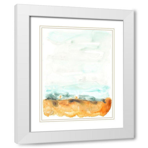 Flowing Sand Bar I White Modern Wood Framed Art Print with Double Matting by Vess, June Erica