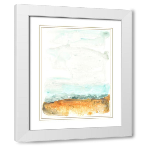 Flowing Sand Bar II White Modern Wood Framed Art Print with Double Matting by Vess, June Erica