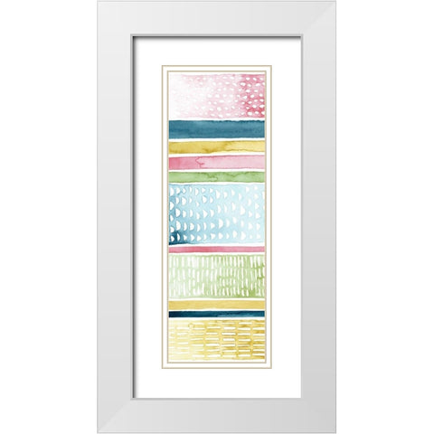 Pastel Strata I White Modern Wood Framed Art Print with Double Matting by Popp, Grace