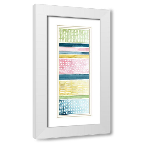 Pastel Strata II White Modern Wood Framed Art Print with Double Matting by Popp, Grace
