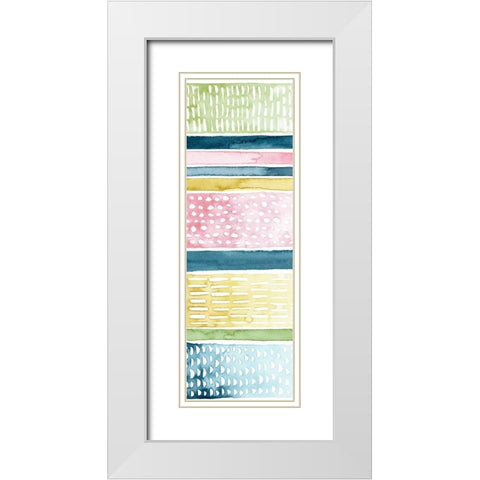 Pastel Strata II White Modern Wood Framed Art Print with Double Matting by Popp, Grace