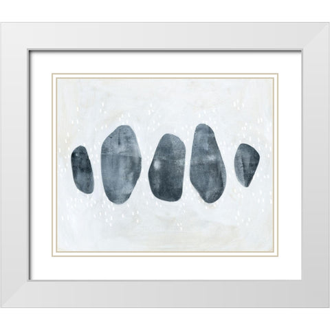 Stone Collection I White Modern Wood Framed Art Print with Double Matting by Scarvey, Emma