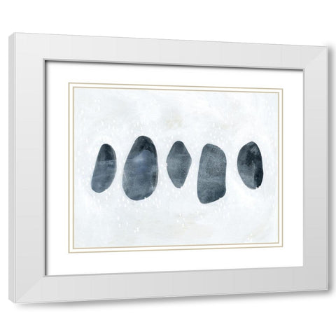 Stone Collection II White Modern Wood Framed Art Print with Double Matting by Scarvey, Emma