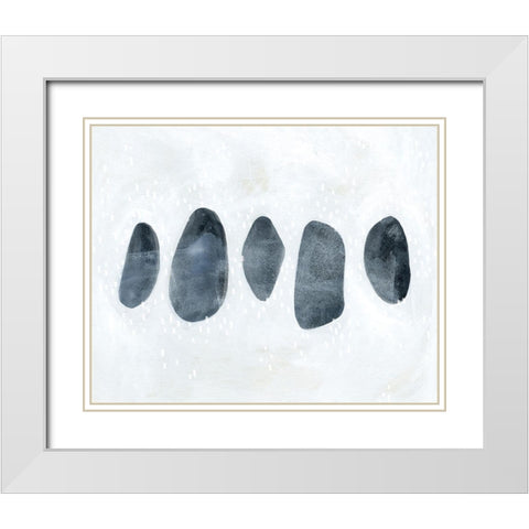 Stone Collection II White Modern Wood Framed Art Print with Double Matting by Scarvey, Emma
