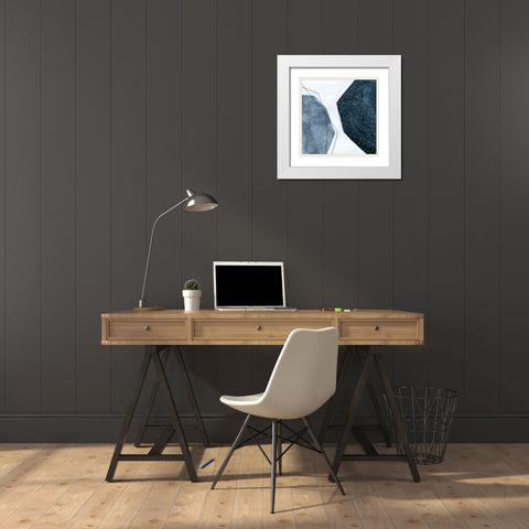 Adjacent Abstraction II White Modern Wood Framed Art Print with Double Matting by Scarvey, Emma