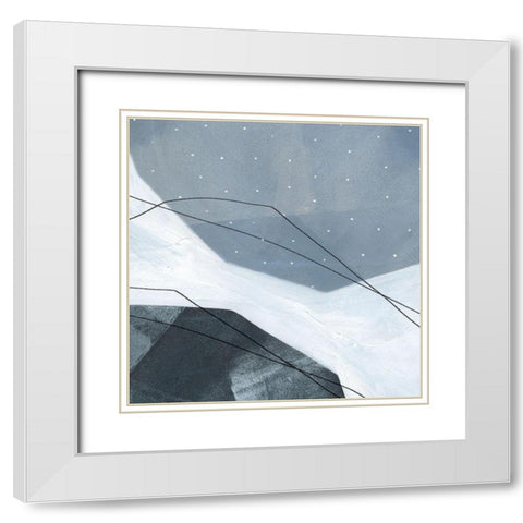 Adjacent Abstraction IV White Modern Wood Framed Art Print with Double Matting by Scarvey, Emma