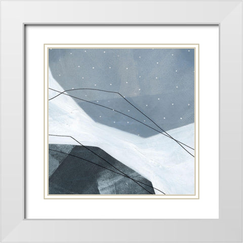 Adjacent Abstraction IV White Modern Wood Framed Art Print with Double Matting by Scarvey, Emma