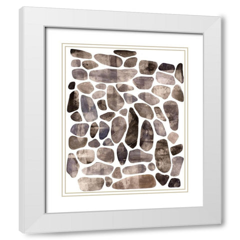 Stepping Stones I White Modern Wood Framed Art Print with Double Matting by Scarvey, Emma