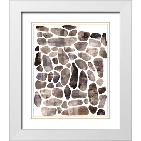 Stepping Stones I White Modern Wood Framed Art Print with Double Matting by Scarvey, Emma