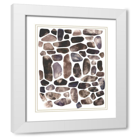 Stepping Stones II White Modern Wood Framed Art Print with Double Matting by Scarvey, Emma