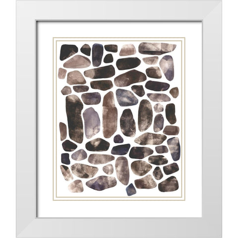 Stepping Stones II White Modern Wood Framed Art Print with Double Matting by Scarvey, Emma