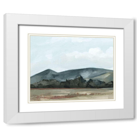 Farmhouse View I White Modern Wood Framed Art Print with Double Matting by Scarvey, Emma