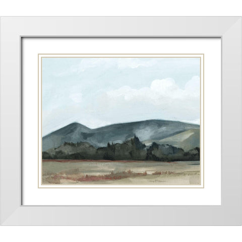 Farmhouse View I White Modern Wood Framed Art Print with Double Matting by Scarvey, Emma