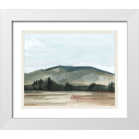 Farmhouse View II White Modern Wood Framed Art Print with Double Matting by Scarvey, Emma