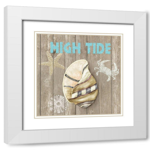 High Tide Shoreline I White Modern Wood Framed Art Print with Double Matting by Reynolds, Jade