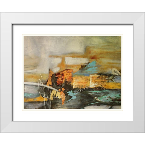 Composicion II White Modern Wood Framed Art Print with Double Matting by Villarreal, Gabriela