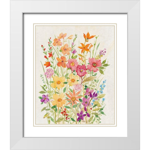 Hot Summer Mix II White Modern Wood Framed Art Print with Double Matting by OToole, Tim