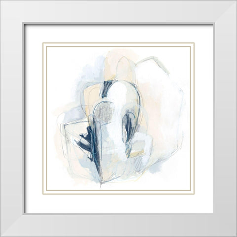 Ciudad IV White Modern Wood Framed Art Print with Double Matting by Vess, June Erica