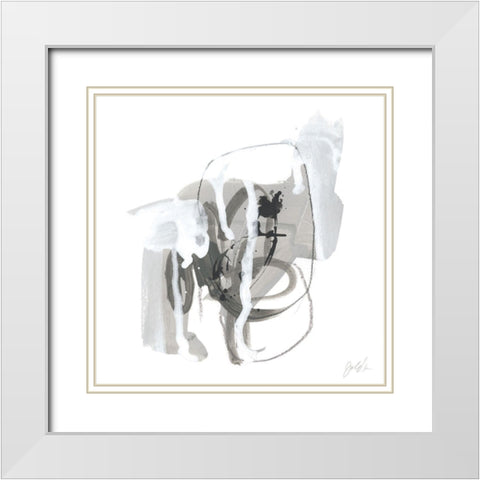 Gray Scale I White Modern Wood Framed Art Print with Double Matting by Vess, June Erica