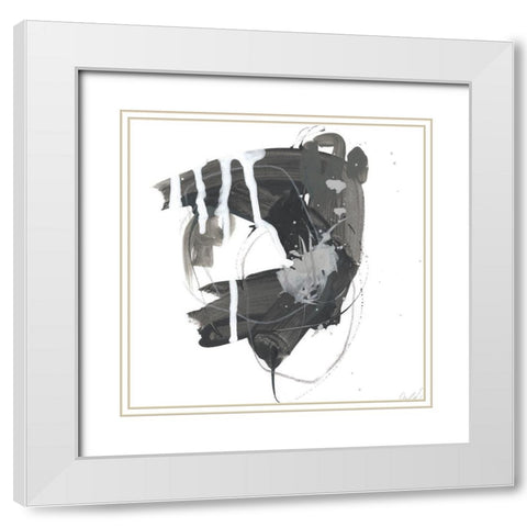 Gray Scale II White Modern Wood Framed Art Print with Double Matting by Vess, June Erica