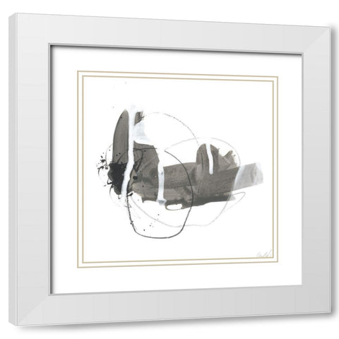 Gray Scale III White Modern Wood Framed Art Print with Double Matting by Vess, June Erica