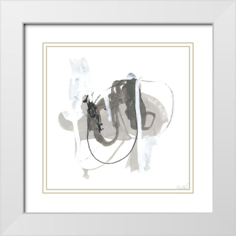 Gray Scale V White Modern Wood Framed Art Print with Double Matting by Vess, June Erica