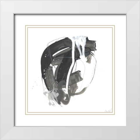 Gray Scale VI White Modern Wood Framed Art Print with Double Matting by Vess, June Erica