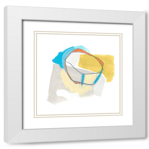 Allegro II White Modern Wood Framed Art Print with Double Matting by Vess, June Erica