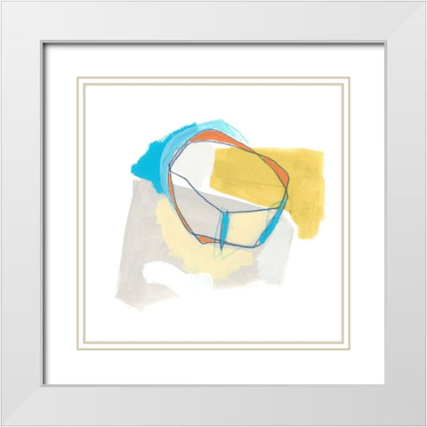 Allegro II White Modern Wood Framed Art Print with Double Matting by Vess, June Erica
