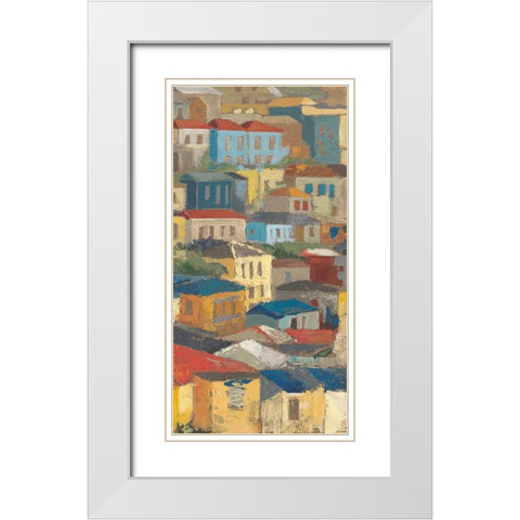 Primary Rooftops II White Modern Wood Framed Art Print with Double Matting by Meagher, Megan