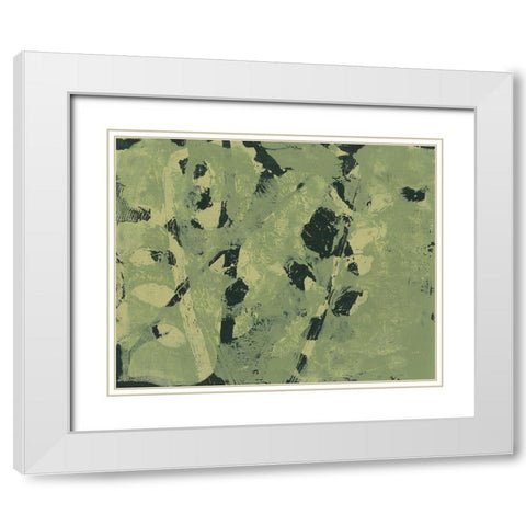 Verdant Branch I White Modern Wood Framed Art Print with Double Matting by Moore, Regina