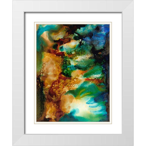 Chromatic Haze I White Modern Wood Framed Art Print with Double Matting by Moore, Regina
