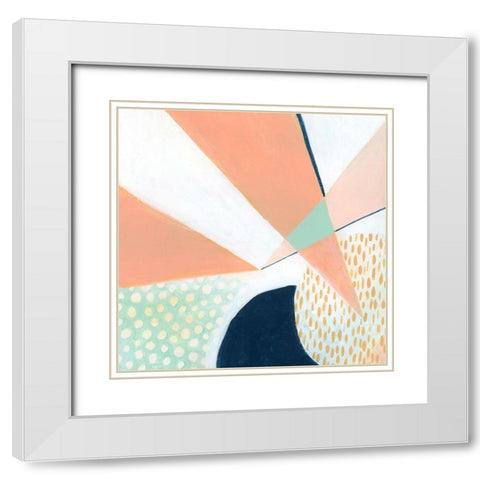 Peach Eclipse IV White Modern Wood Framed Art Print with Double Matting by Popp, Grace