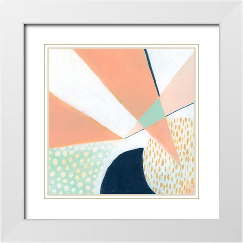 Peach Eclipse IV White Modern Wood Framed Art Print with Double Matting by Popp, Grace