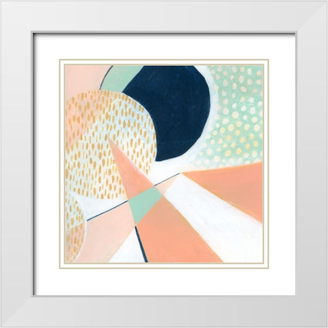 Peach Eclipse VI White Modern Wood Framed Art Print with Double Matting by Popp, Grace