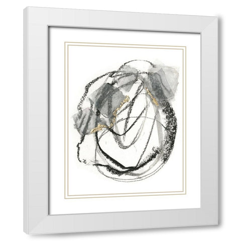 La Valses II White Modern Wood Framed Art Print with Double Matting by Borges, Victoria