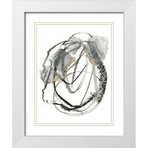 La Valses II White Modern Wood Framed Art Print with Double Matting by Borges, Victoria