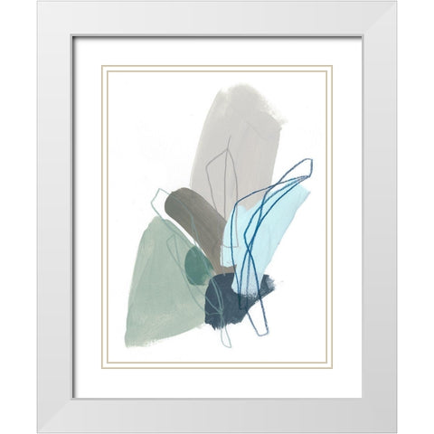 Coda I White Modern Wood Framed Art Print with Double Matting by Vess, June Erica