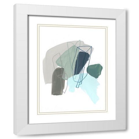 Coda VI White Modern Wood Framed Art Print with Double Matting by Vess, June Erica