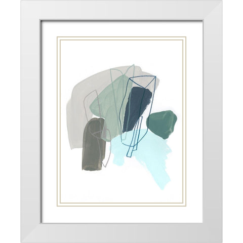 Coda VI White Modern Wood Framed Art Print with Double Matting by Vess, June Erica